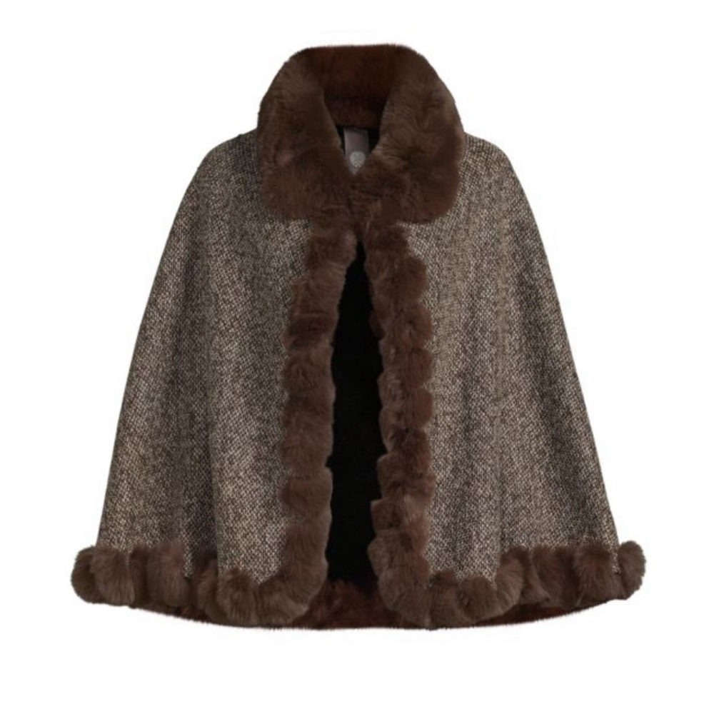 VINCE CAMUTO 

Faux Fur Trim Ruana Ruana nueva con etiqueta brand new w tag